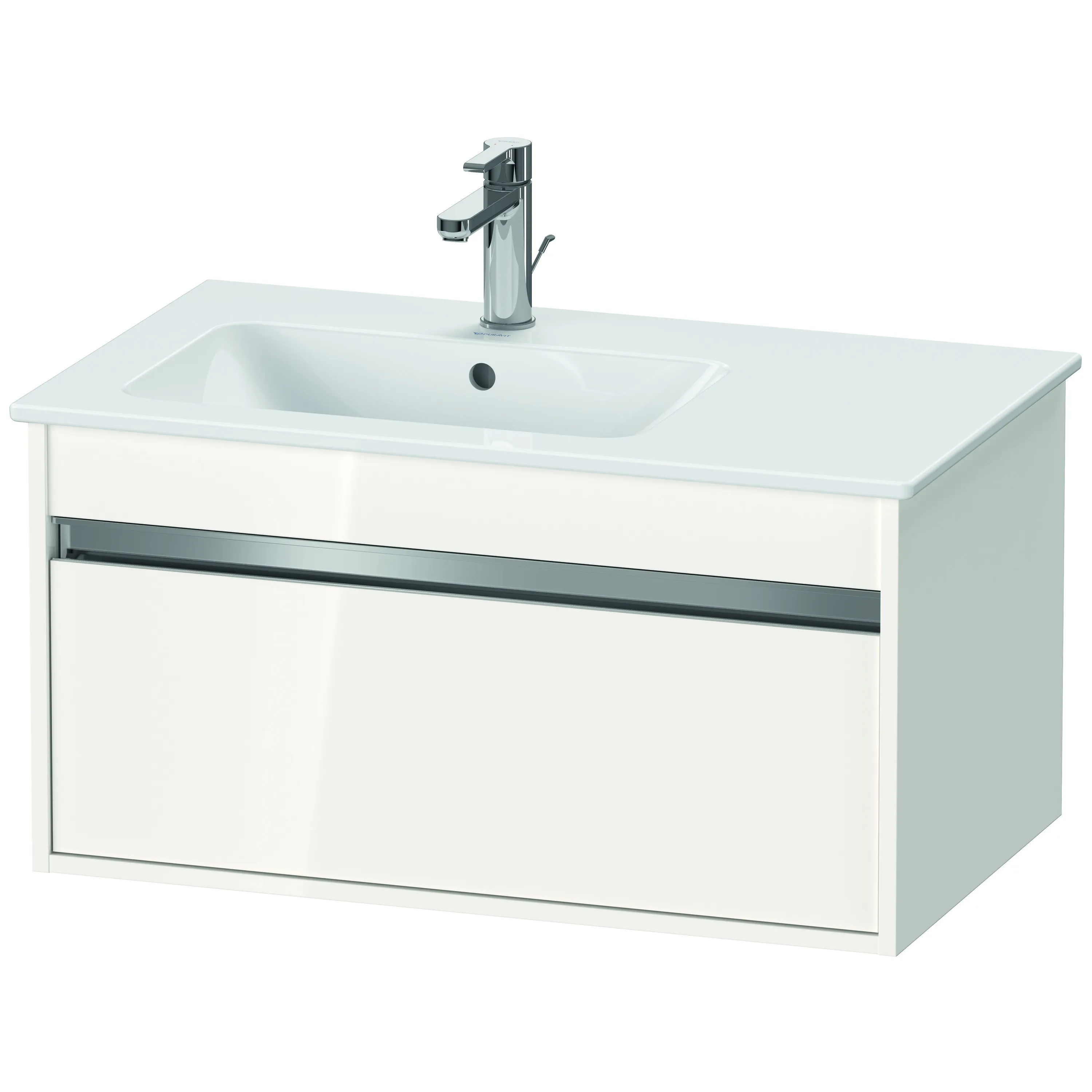 Duravit Waschtischunterschrank wandhängend „Ketho“ 80 × 41 × 47,5 cm Weiß Hochglanz