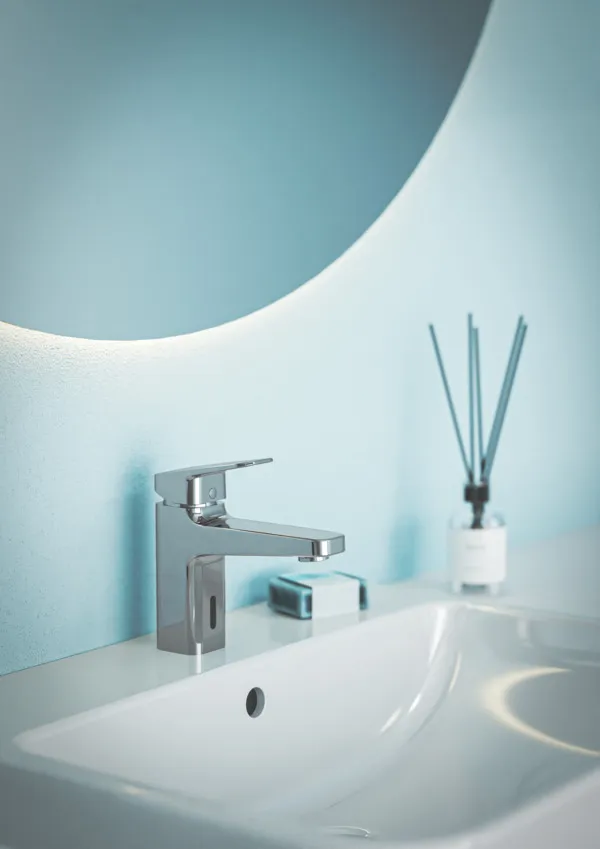 Ideal Standard Hybrid-Waschtischarmatur Ceraplan iX H90 ohne Ablaufgarnitur Bluestart Chrom Ideal Standard Hybrid-Waschtischarmatur Ceraplan iX H90 ohne Ablaufgarnitur Bluestart Chrom