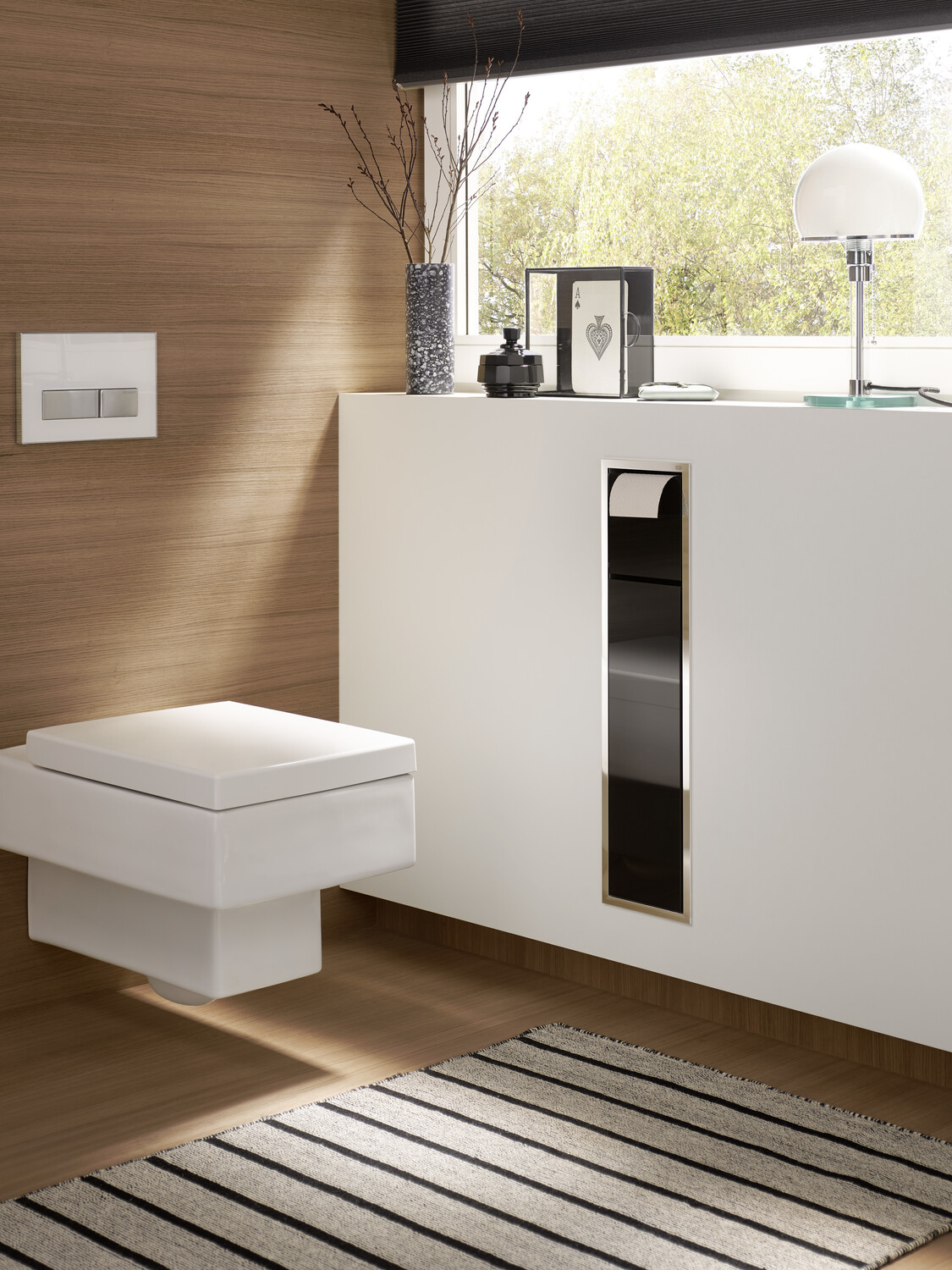 emco WC-Modul „asis module 150“ 16,8 × 78,7 × 15,3 cm in aluminium (silber, matt) / optiwhite