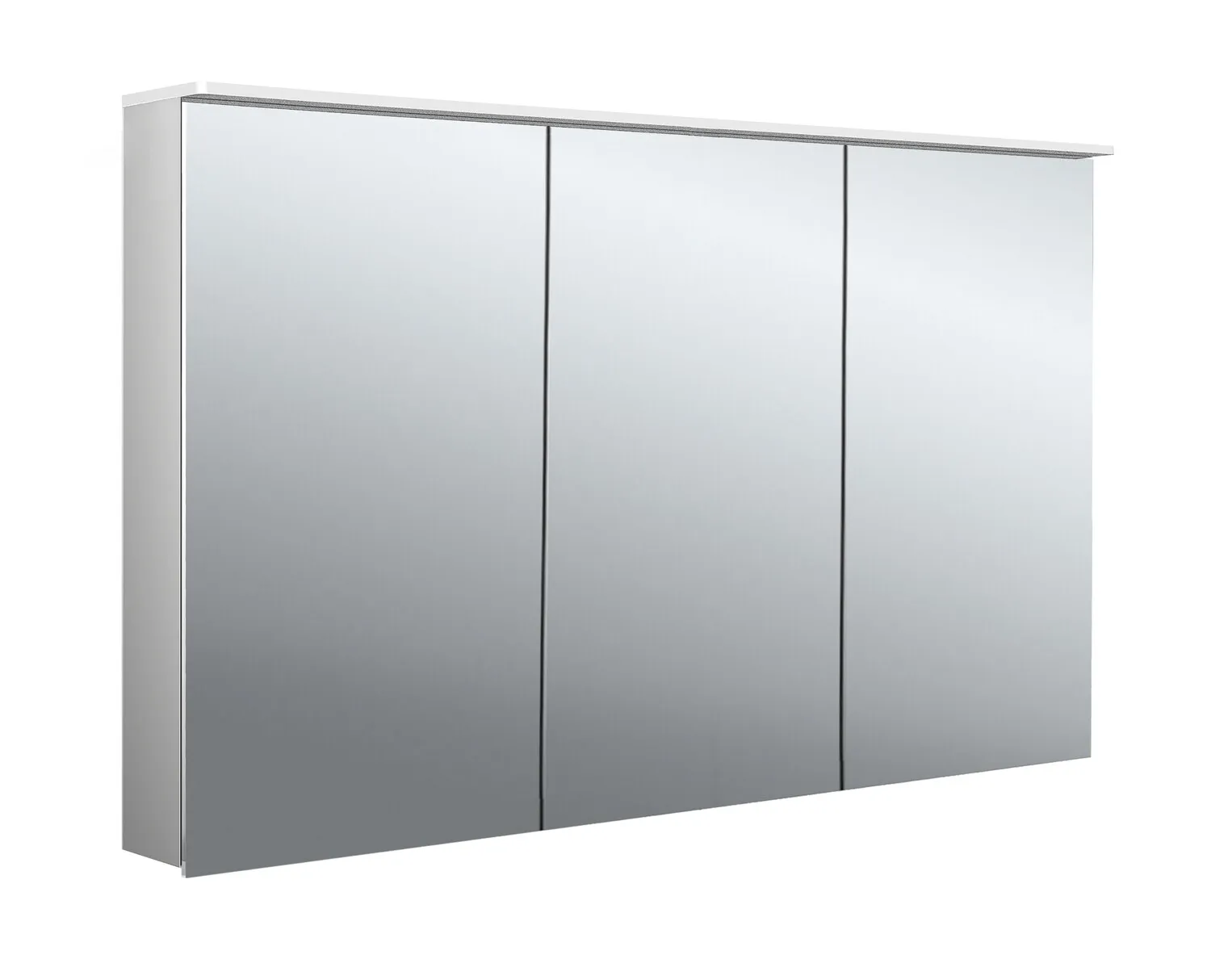 Lichtspiegelschrank flat 2 Design,Aufputz, mit Waschtischbeleuchtung,3 Tür, 1200mm
