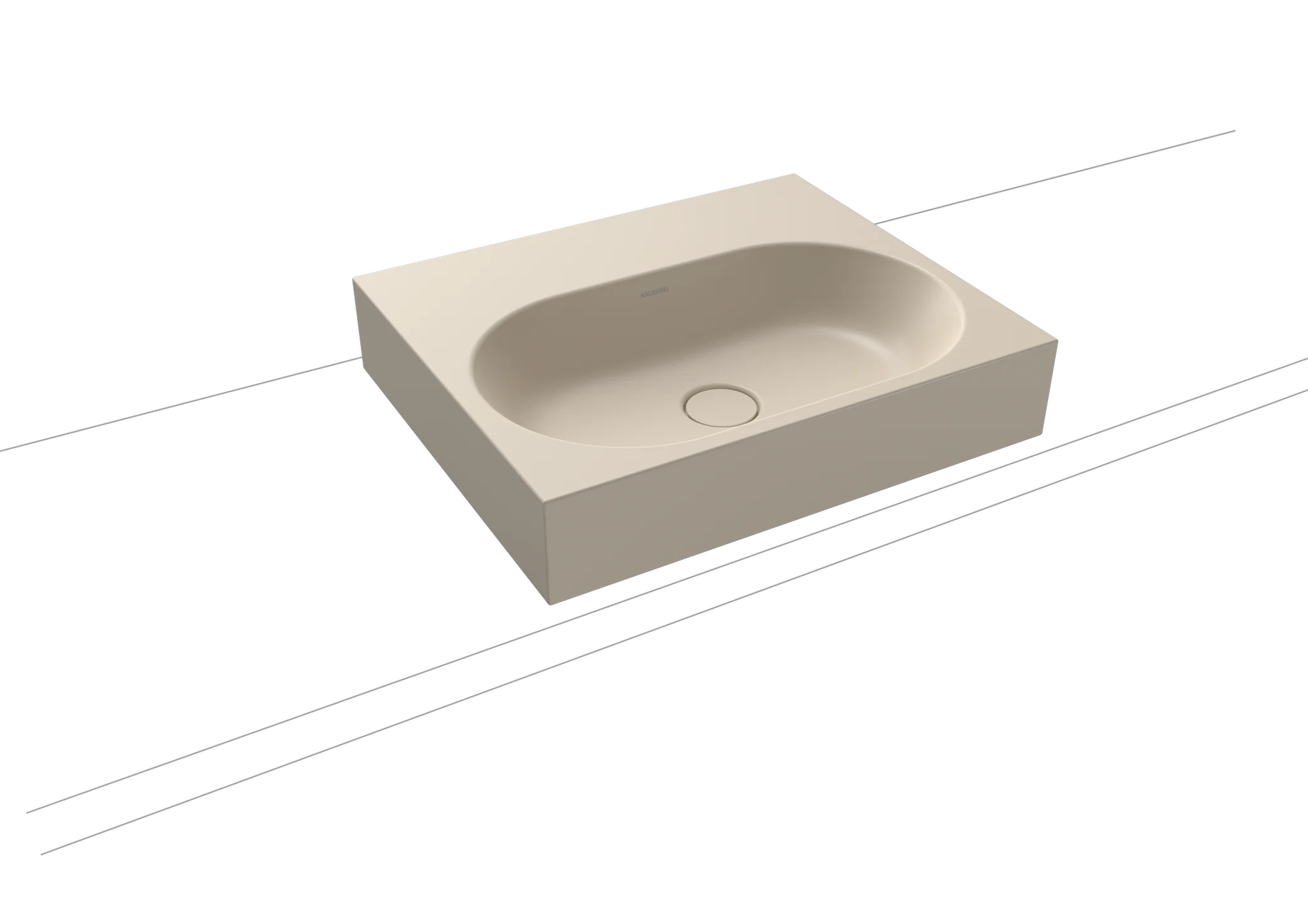 Kaldewei CENTRO Aufsatzwaschtisch, 600x500 mm, Randhöhe 120 mm, warm beige 20, Perl-Effekt, Antidröhn, ohne Überlauf Kaldewei CENTRO Aufsatzwaschtisch, 600x500 mm, Randhöhe 120 mm, warm beige 20, Perl-Effekt, Antidröhn, ohne Überlauf