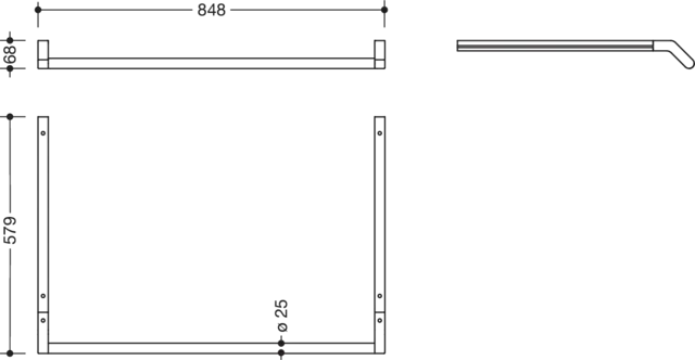 WT-Profile mit Haltegriff 848 mm f. WT 950.13.30..plvb weiß tiefmatt WT-Profile mit Haltegriff 848 mm f. WT 950.13.30..plvb weiß tiefmatt