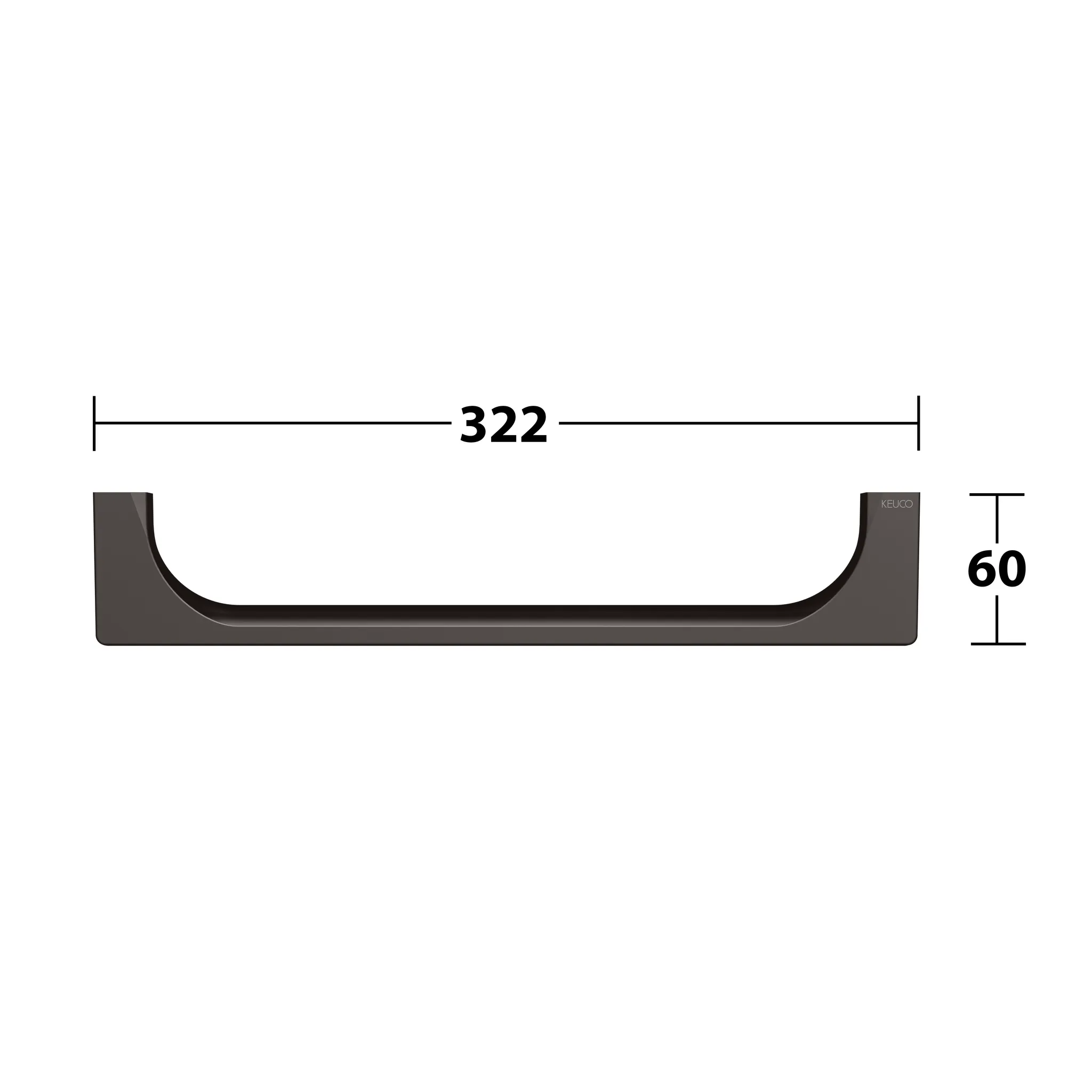 Edition 11 Haltegriff 300 mm Titanschwarz gebürstet