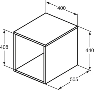 Ideal Standard Hochschrank „i.lifeB“ 40 × 44 × 50,5 cm Weiß matt