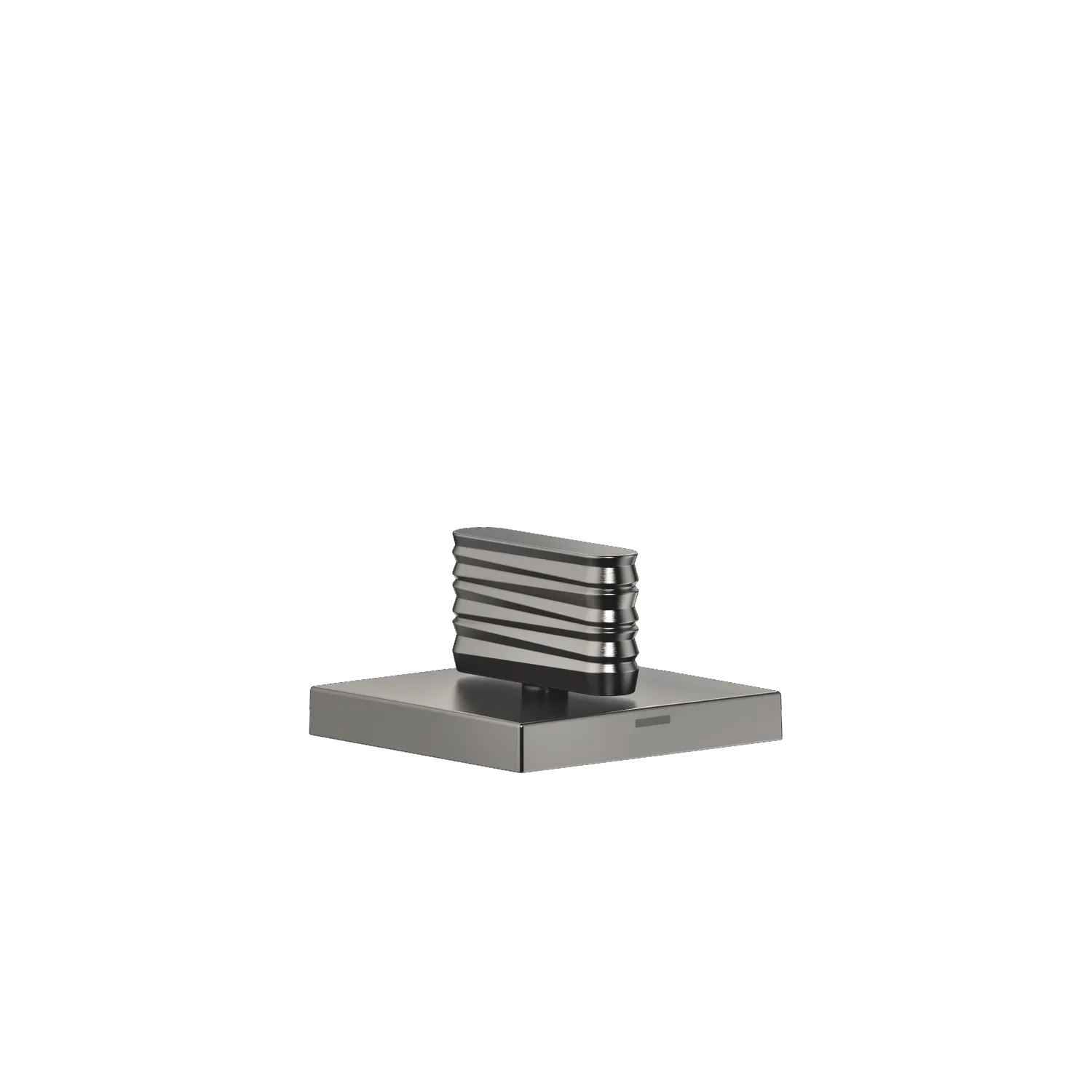 Dornbracht CL.1 Seitenventil linksschließend warm Dark Platinum gebürstet Bohrungsdurchmesser 32 mm Rosette 60 x 60 mm mit Warmkennzeichnung