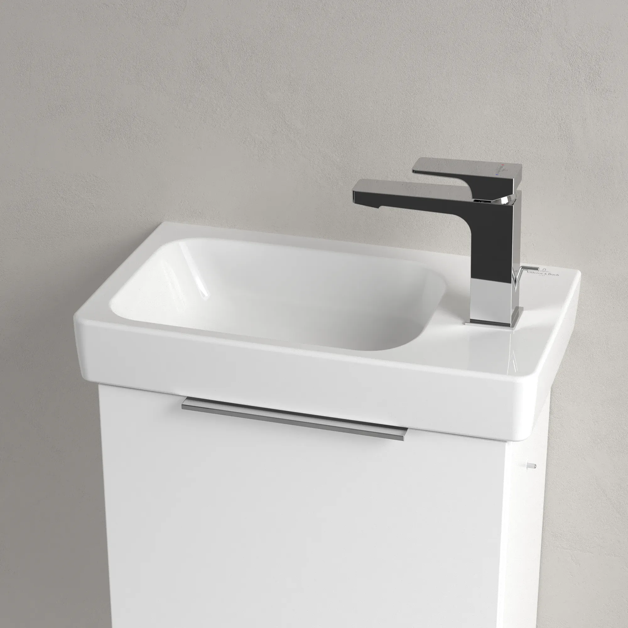 Villeroy & Boch Handwaschbecken Architectura, 480x275x135mm, weiß Alpin, glänzend, mit Überlauf, für 1-Loch-Armatur Villeroy & Boch Handwaschbecken Architectura, 480x275x135mm, weiß Alpin, glänzend, mit Überlauf, für 1-Loch-Armatur