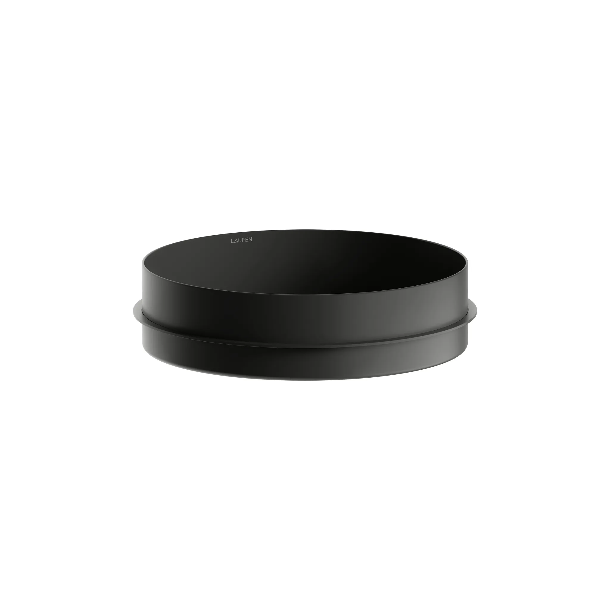 Laufen Einbauwaschtisch UNISONO rund ohne Armaturenloch 375 x 375 mm, 114 mm in schwarz matt Laufen Einbauwaschtisch UNISONO rund ohne Armaturenloch 375 x 375 mm, 114 mm in schwarz matt