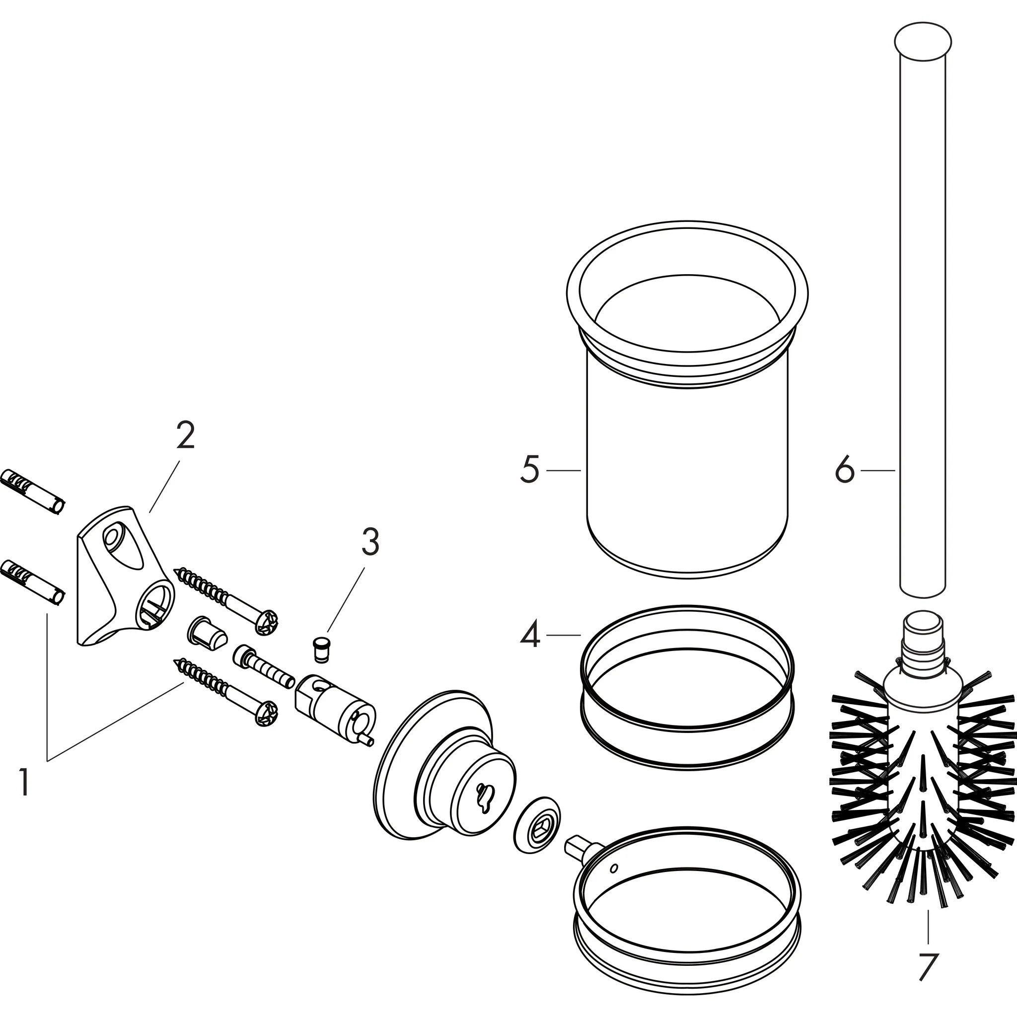 Hansgrohe AXOR Montreux WC Bürstenhalter Wandmontage, Chrom Hansgrohe AXOR Montreux WC Bürstenhalter Wandmontage, Chrom