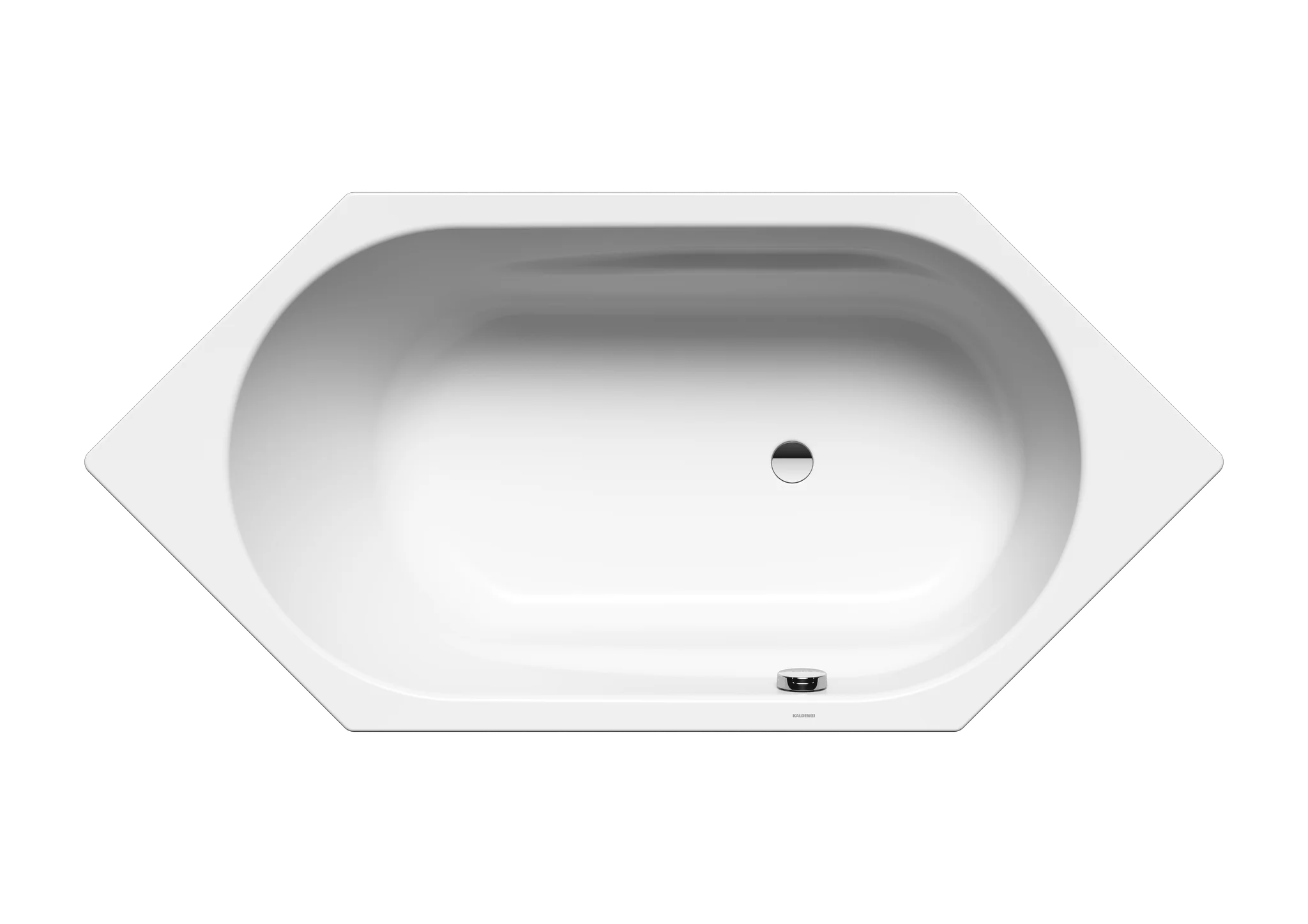 Kaldewei VAIO 6 Badewanne, alpinweiß, 1900x900 mm, Sechseckform mit integrierten Armlehnen