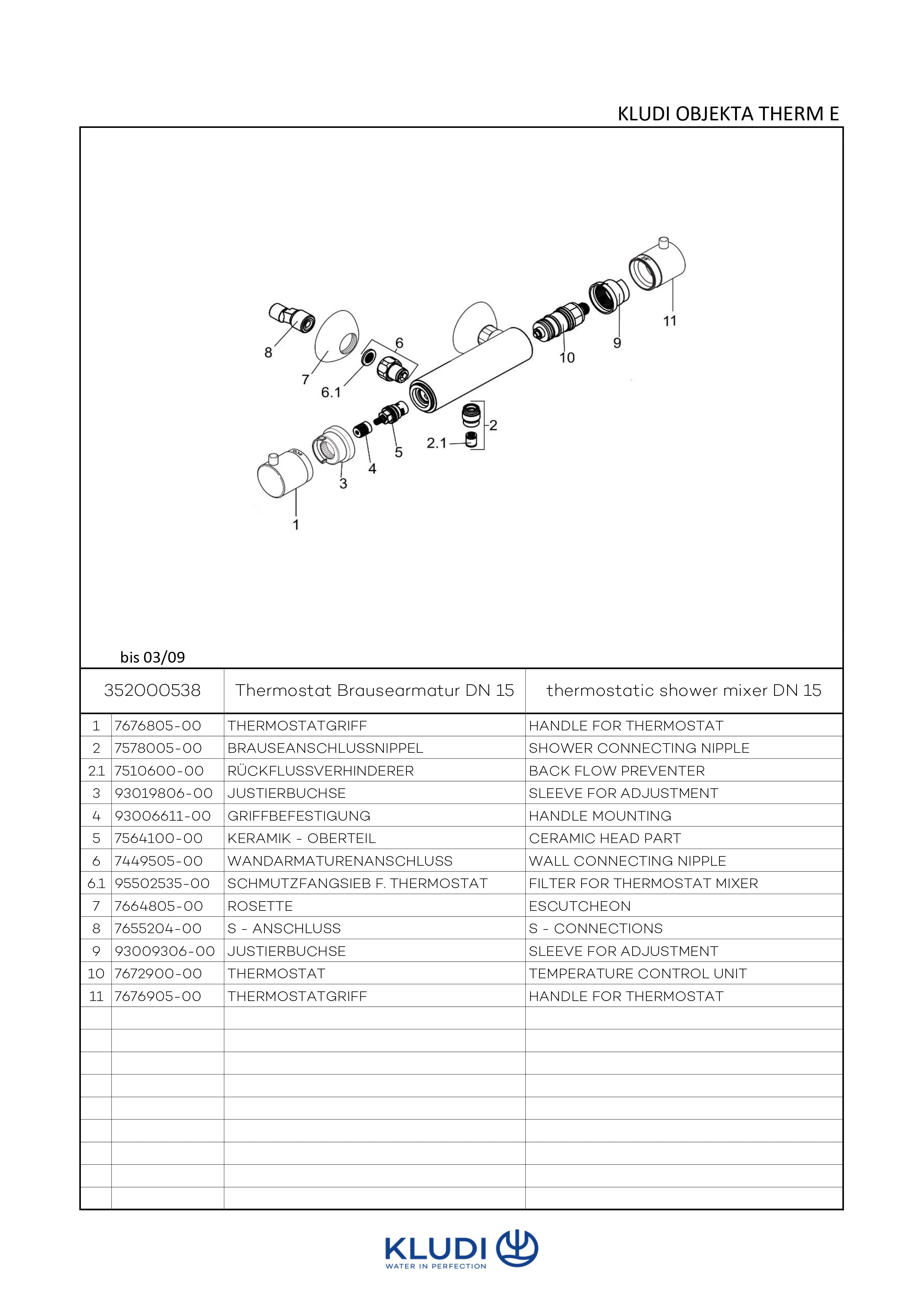 OBJEKTA THERM Therm.Brausearmatur ohneBrausegarnitur chrom OBJEKTA THERM Therm.Brausearmatur ohneBrausegarnitur chrom