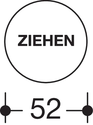 HEWI Symbol Ziehen Polyamid, selbstklebend, Signalweiß