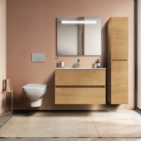 Ideal Standard Waschtischunterschrank „Eurovit+“ 80 × 55 × 44 cm Hamilton Eiche Ideal Standard Waschtischunterschrank „Eurovit+“ 80 × 55 × 44 cm Hamilton Eiche