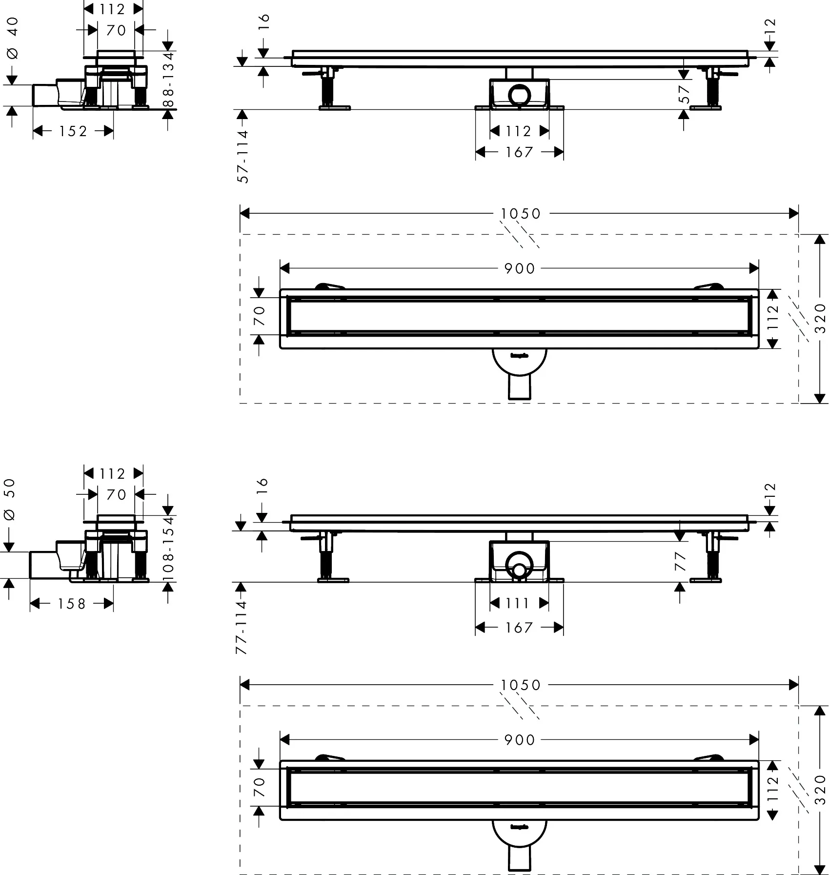 Hansgrohe Duschrinne „RainDrain Go“ in Edelstahl Hansgrohe Duschrinne „RainDrain Go“ in Edelstahl