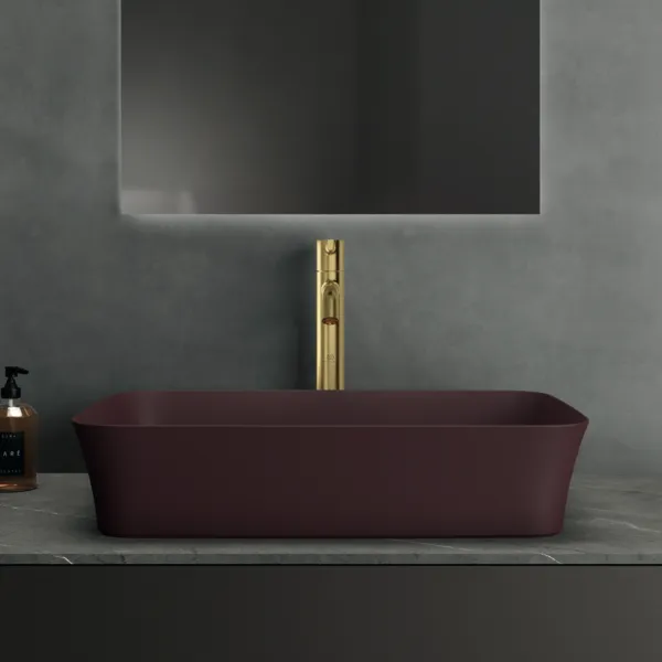 Waschbecken „Ipalyss“ 55 × 38 × 12,5 cm in Granatapfel