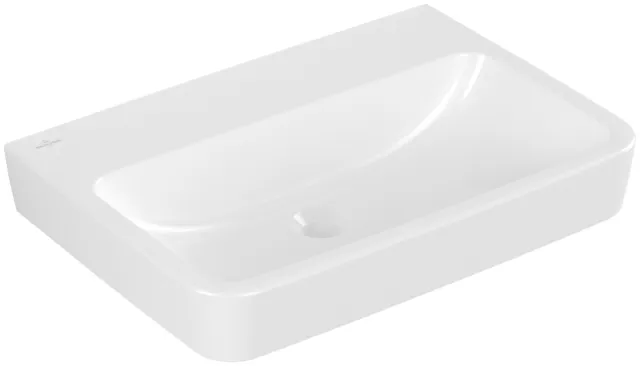 Villeroy & Boch Wandwaschtisch „O.novo“ 650 × 460 × 175 mm, für Becken mittig, ohne Hahnlochbohrung in Weiß Alpin Villeroy & Boch Wandwaschtisch „O.novo“ 650 × 460 × 175 mm, für Becken mittig, ohne Hahnlochbohrung in Weiß Alpin