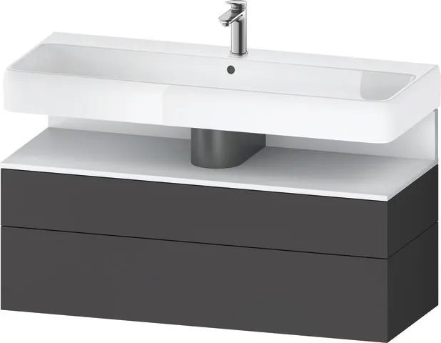 Duravit Waschtischunterschrank wandhängend „Qatego“ 119 × 59 × 47 cm, mit Beleuchtung