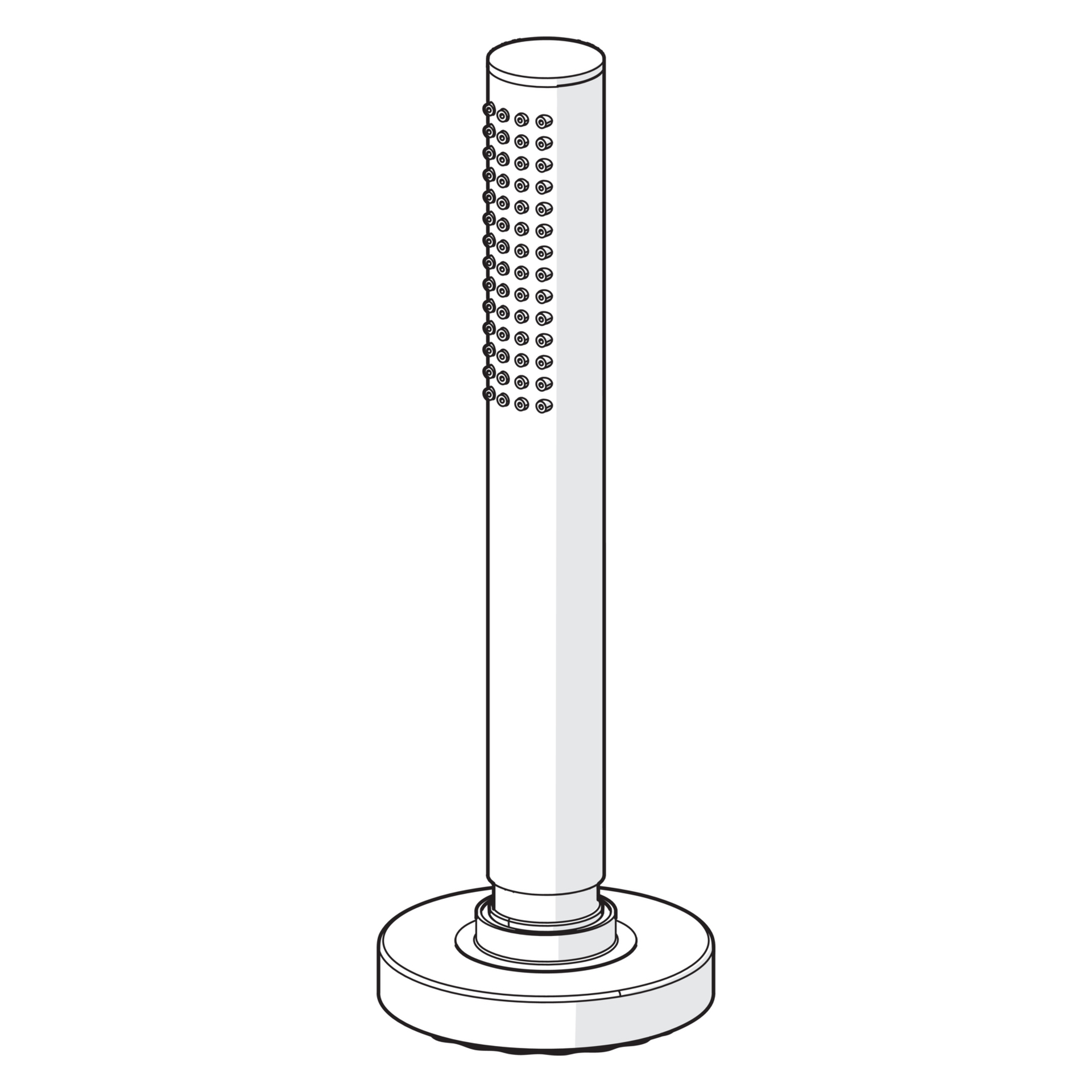 HA Handbrause HANSASTILO 5354 1-strahlig 72 mm Chrom