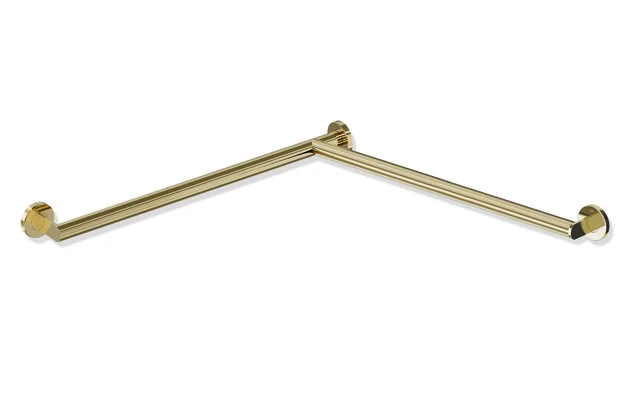 HEWI System 900 Duschhandlauf, Edelstahl, PVD beschichtet, waagerechte Längen 765 mm, Durchmesser 32 mm, Ausführung rechts, HEWI Farbe CK