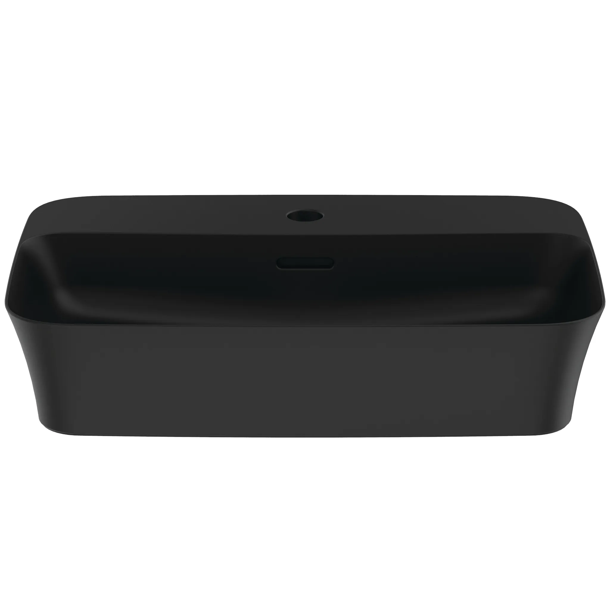Waschbecken „Ipalyss“ 55 × 38 × 14,5 cm, Hahnlochposition mittig in Schwarz Matt