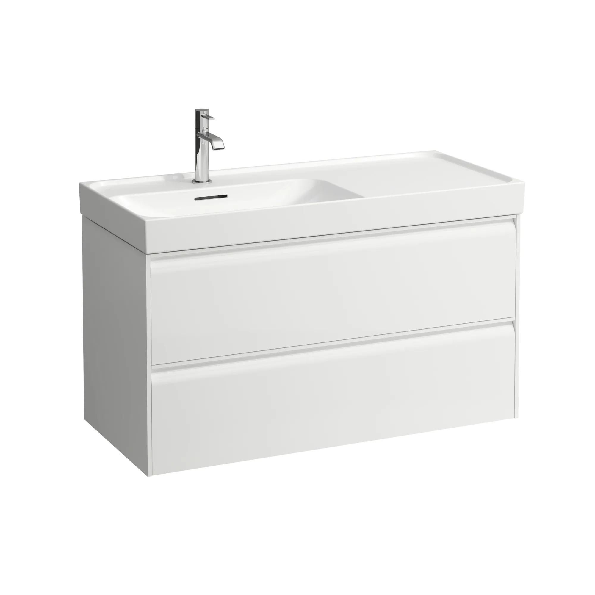 Laufen Waschtischunterbau MEDA 448x984x515 2 Schubladen, integrierte Griffleiste für Waschtisch H817118, weiß matt Laufen Waschtischunterbau MEDA 448x984x515 2 Schubladen, integrierte Griffleiste für Waschtisch H817118, weiß matt