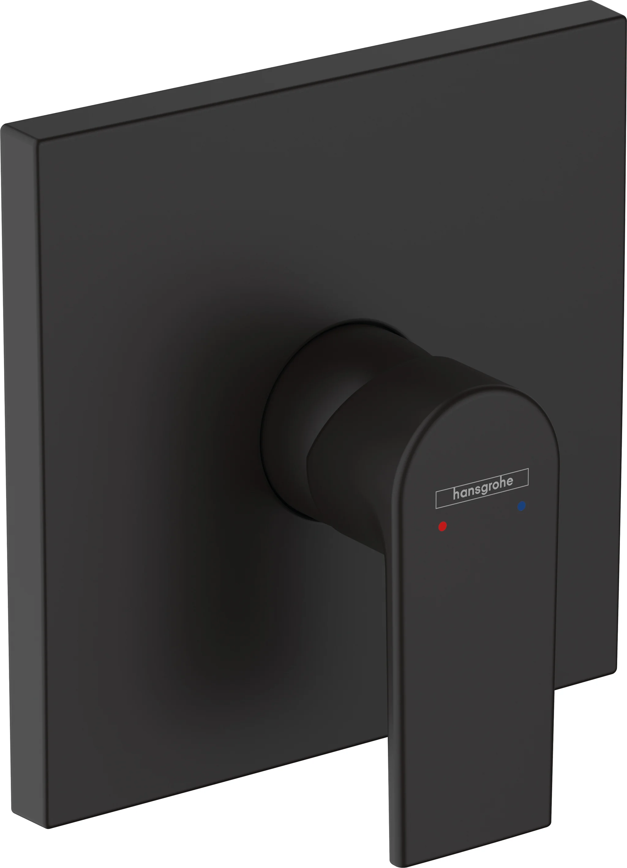 Hansgrohe Vernis Shape Einhebel-Brausemischer Unterputz mattschwarz, Keramikmischsystem, max. Durchflussmenge 29,3 l/min bei 3 bar, Anschlussart Grundkörper