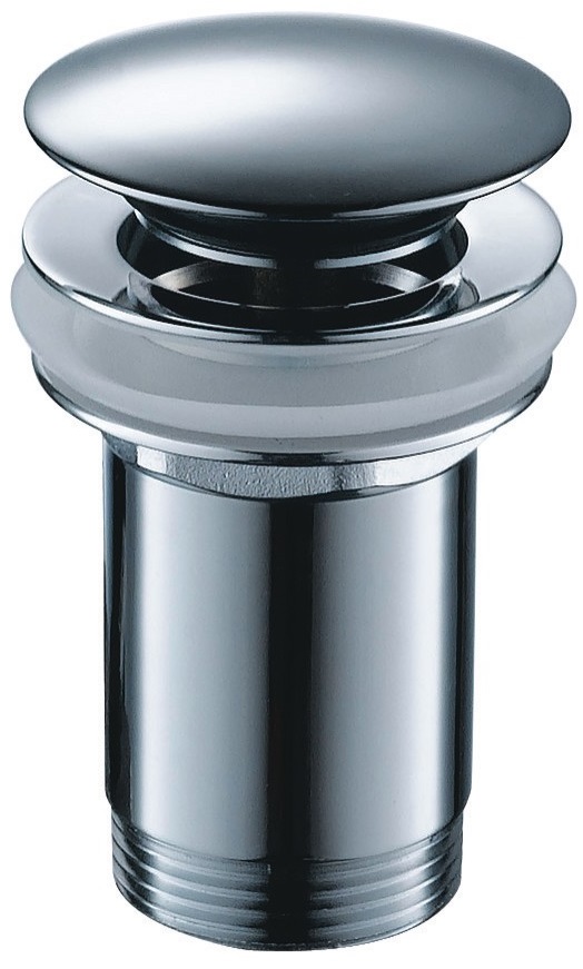 Klick-Klack Ablaufgarnitur 1"1/4 AqvaZone - Bedienung über runden Druckstopfen - geeignet für Waschtische mit oder ohne Überlauf - chrom