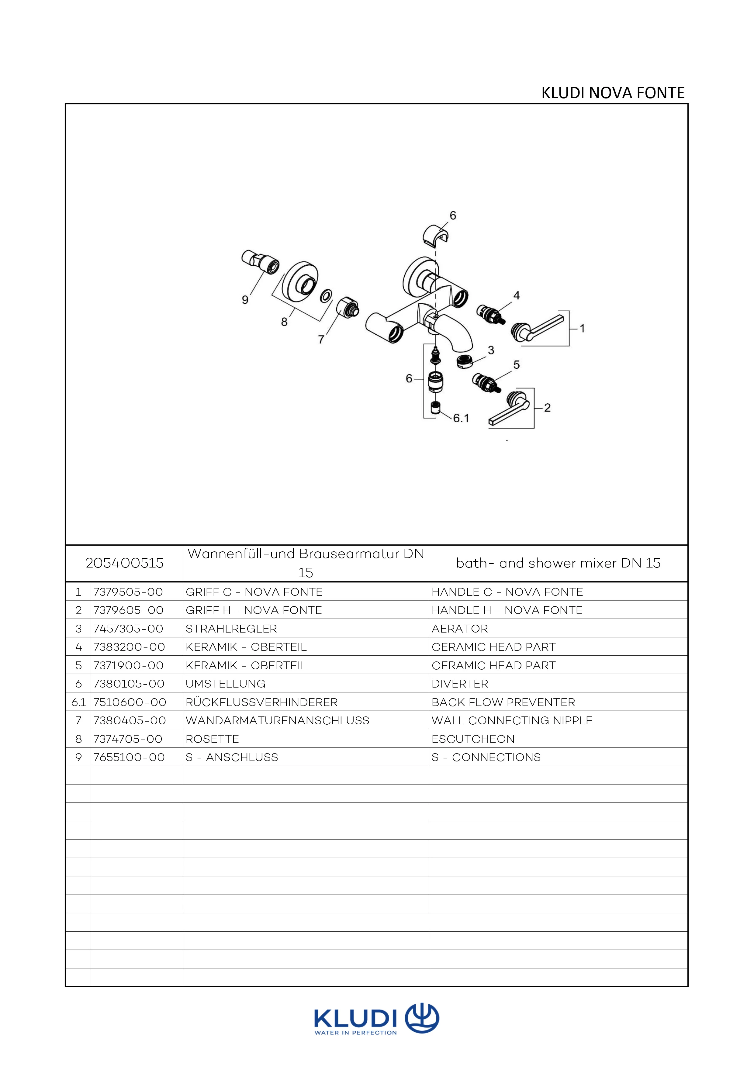 NOVA FONTE Wannenarmatur PURISTIC chrom NOVA FONTE Wannenarmatur PURISTIC chrom