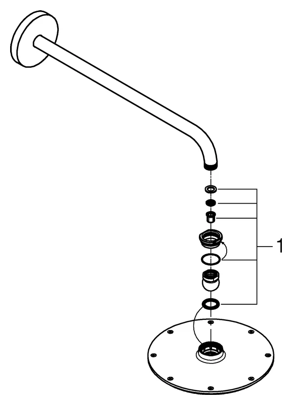 Grohe Rainshower Cosmopolitan 210 Kopfbrauseset, 1 Strahlart, chrom Grohe Rainshower Cosmopolitan 210 Kopfbrauseset, 1 Strahlart, chrom