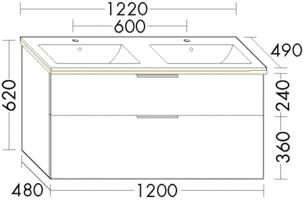 Keramik-WT+WTU (SHBY122), Eqio, 490x1220x640, Lack Matt Keramik-WT+WTU (SHBY122), Eqio, 490x1220x640, Lack Matt