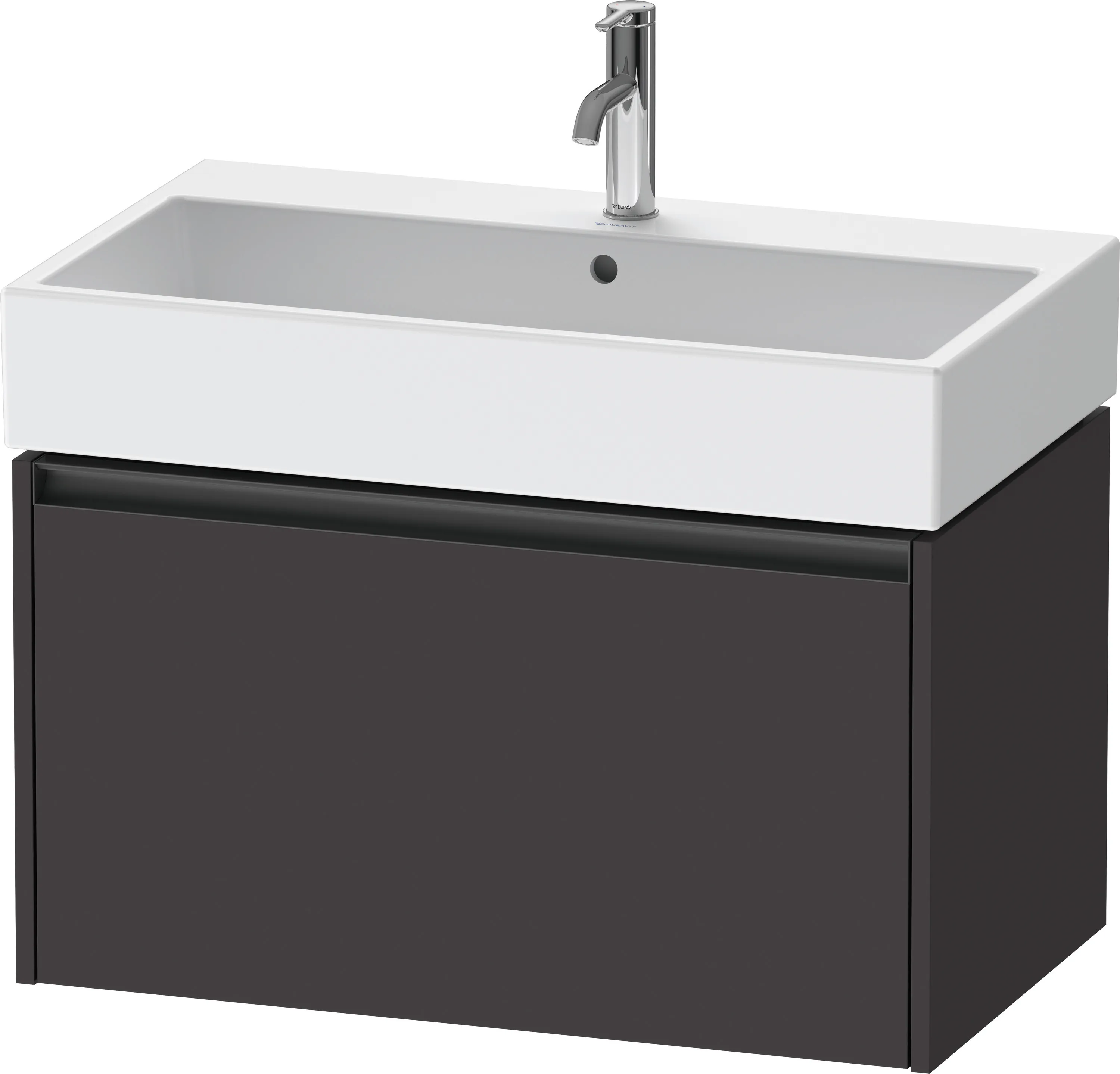 Duravit Waschtischunterschrank wandhängend „Ketho.2“ 78,4 × 44 × 46 cm Graphit Supermatt