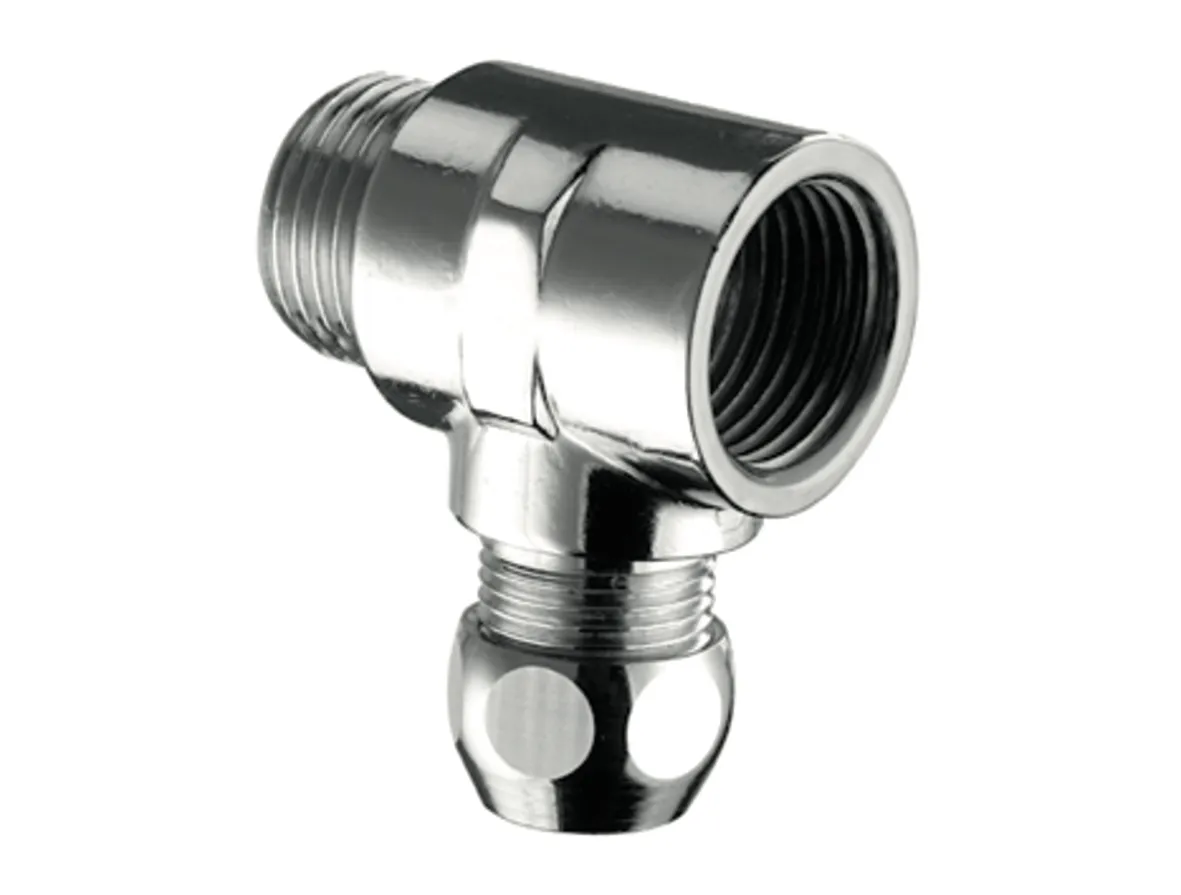 T-Stück, DN 15 G 1/2 AG, DN 15 G 1/2 IG, Ø 10 mm (DN 15 G 1/2 AG), chrom