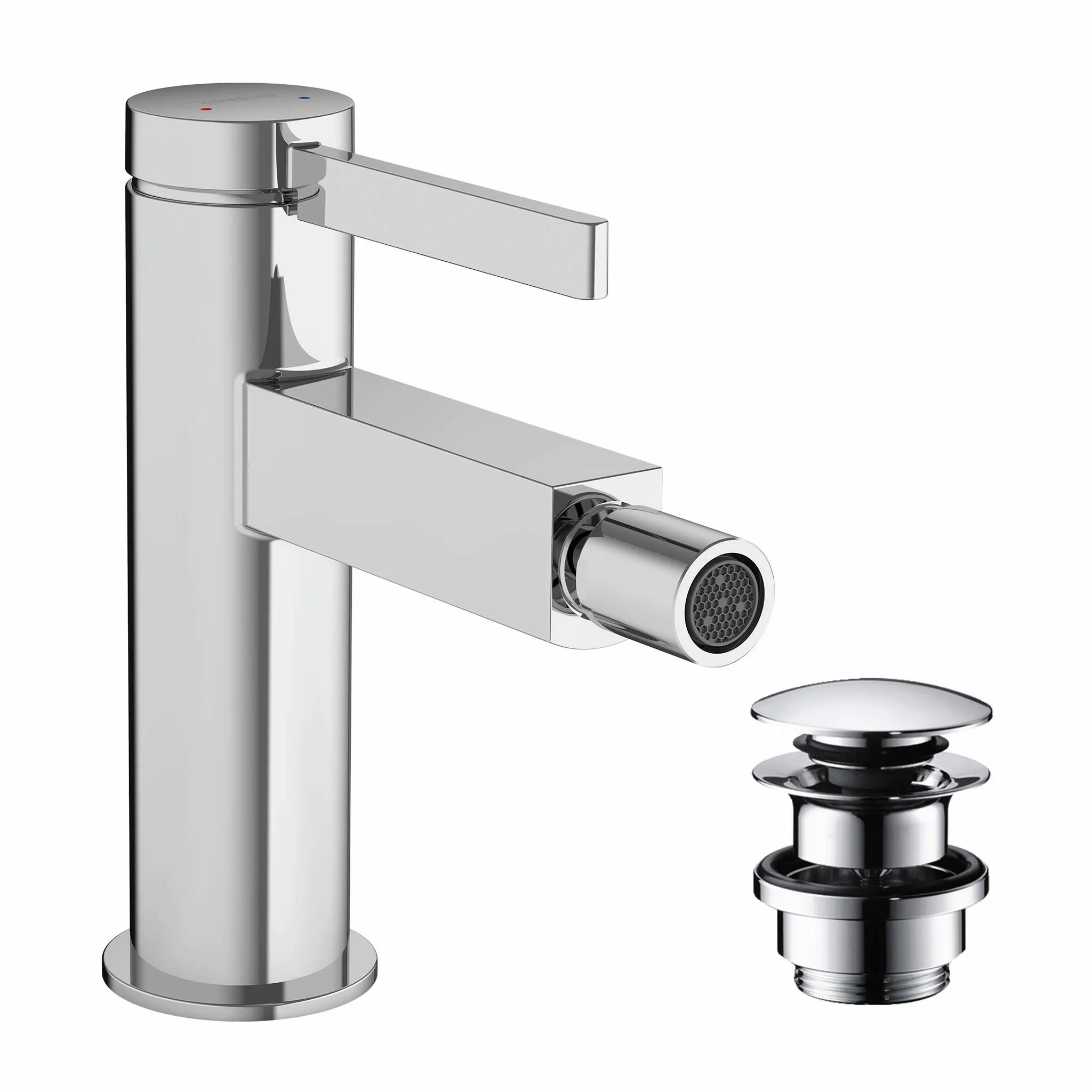 Hansgrohe Finoris Einhebel-Bidetmischer mit Push-Open Ablaufgarnitur, Chrom Hansgrohe Finoris Einhebel-Bidetmischer mit Push-Open Ablaufgarnitur, Chrom