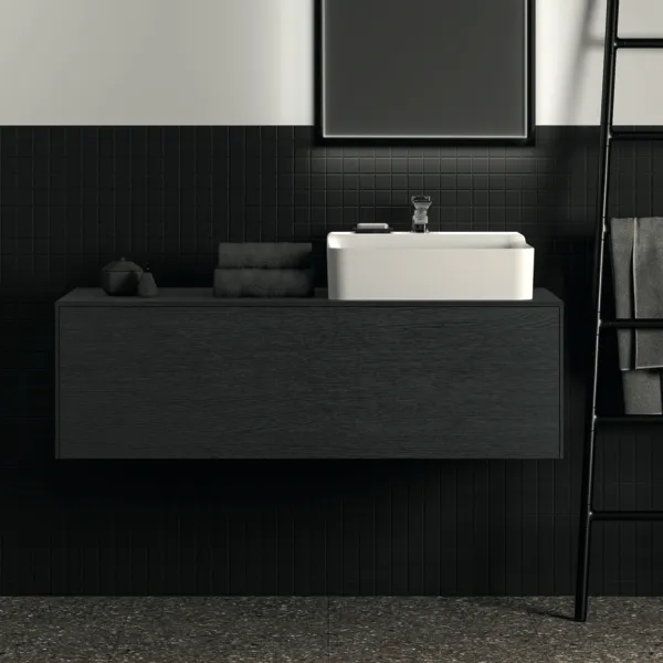 Ideal Standard Waschtischunterschrank „Conca“ 120,2 × 37 × 50,5 cm Eiche geflammt Furnier Ideal Standard Waschtischunterschrank „Conca“ 120,2 × 37 × 50,5 cm Eiche geflammt Furnier