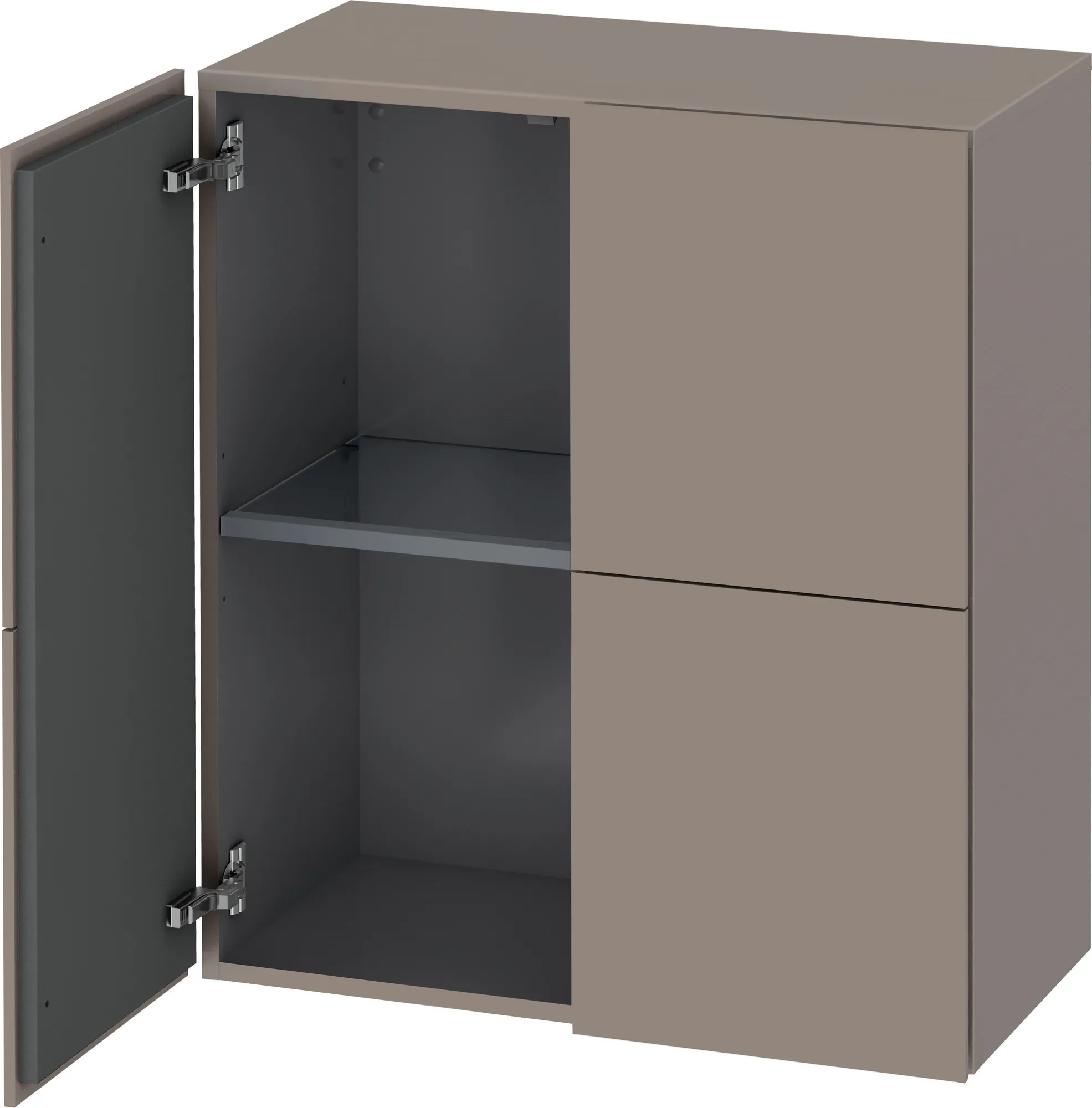 Duravit Halbhochschrank „L-Cube“ 70 × 80 × 36,3 cm Basalt Matt