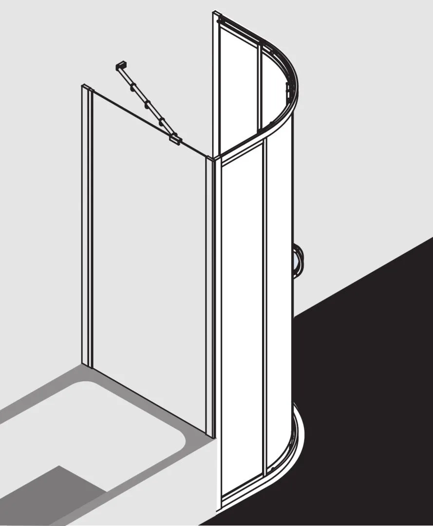 Kermi Duschdesign IBIZA 2000 Viertelkreis-Duschkabine (Gleittüren), Silber Mattglanz, 1850x900mm Kermi Duschdesign IBIZA 2000 Viertelkreis-Duschkabine (Gleittüren), Silber Mattglanz, 1850x900mm