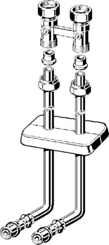 Viega „Sanfix P“ Heizkörperanschlussset vernickelt Viega „Sanfix P“ Heizkörperanschlussset vernickelt