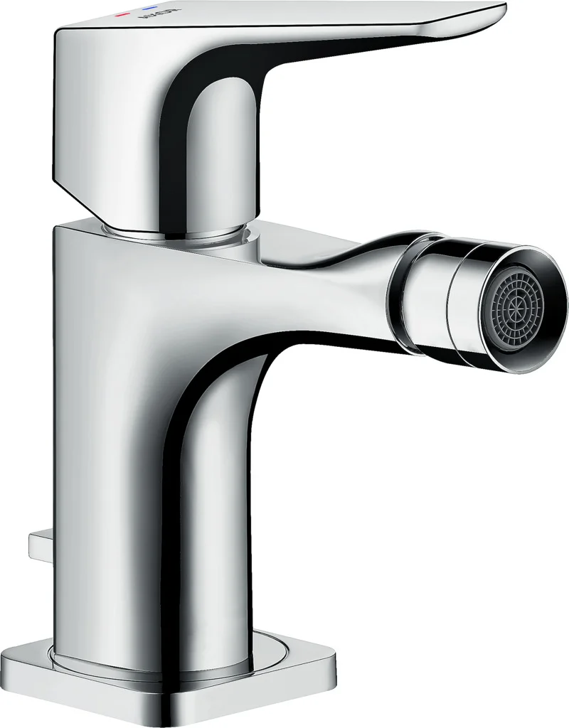 Hansgrohe AXOR Citterio E Bidetmischer, Einhebel-Bidetsystem mit Hebelgriff in Chrom, Ausladung 114 mm, Auslaufhöhe 101 mm, Normalstrahl, max. Durchfluss 7,2 l/min, Keramikmischsystem, einstellbare Temperaturbegrenzung, für Durchlauferhitzer geeignet
