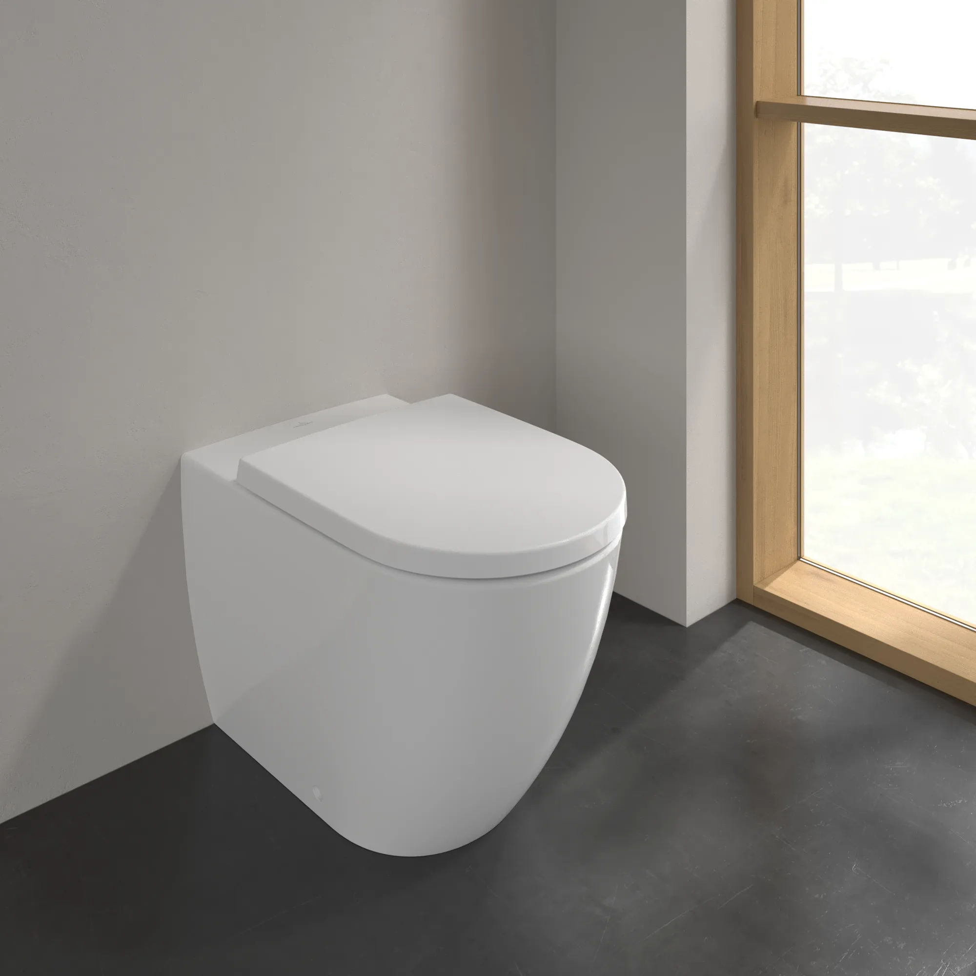 Stand-Tiefspül-WC „Subway 3.0“ 37 × 40 × 60 × 60 cm in Weiß Alpin, ohne Spülrand, Abgang waagerecht