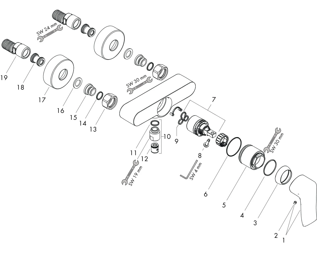 Brausenmischer Aufputz Metris chrom