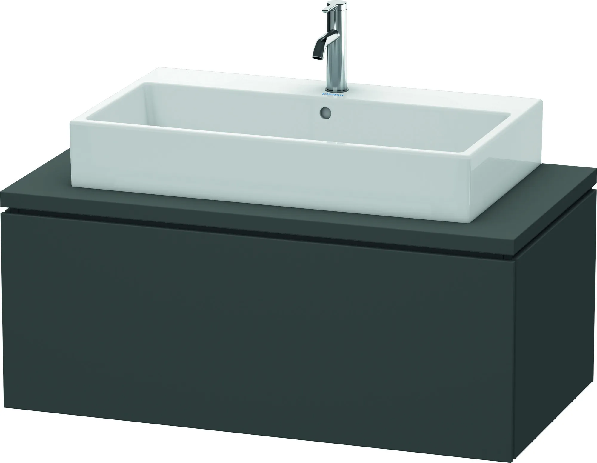 Duravit Waschtischunterschrank wandhängend „L-Cube“ 102 × 40 × 54,7 cm Graphit Matt Duravit Waschtischunterschrank wandhängend „L-Cube“ 102 × 40 × 54,7 cm Graphit Matt