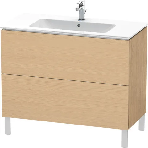 Duravit Waschtischunterschrank bodenstehend „L-Cube“ 102 × 70,4 × 48,1 cm Eiche Natur Duravit Waschtischunterschrank bodenstehend „L-Cube“ 102 × 70,4 × 48,1 cm Eiche Natur