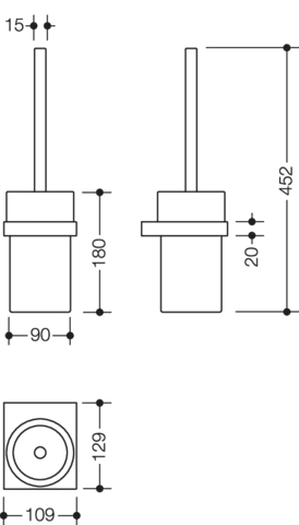 HEWI WC-Bürstengarnitur System 100, Chrom HEWI WC-Bürstengarnitur System 100, Chrom