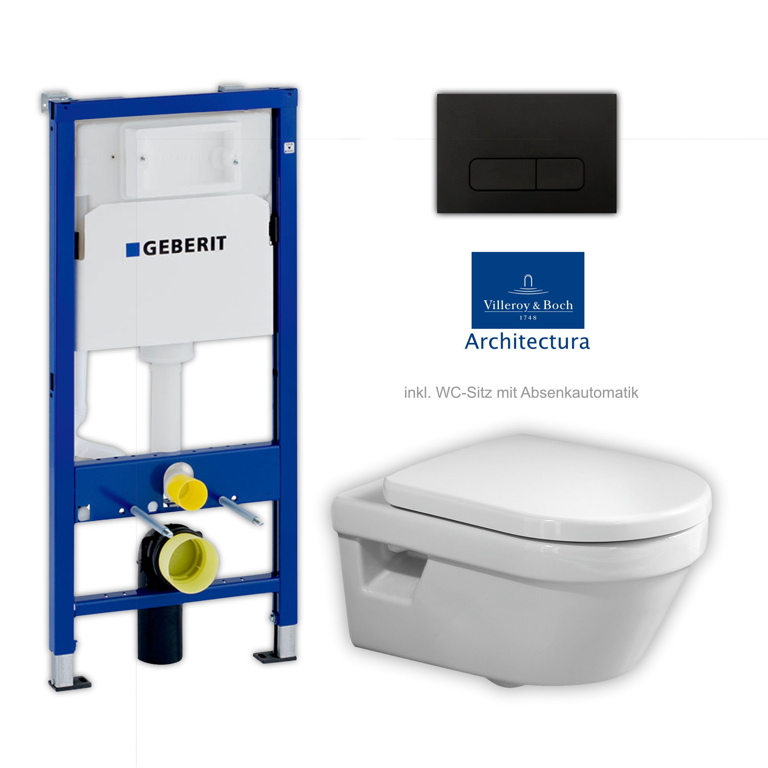 Set Tiefspüler Architectura mit Geberit UP100 inklusive Sitz und Platte Set Tiefspüler Architectura mit Geberit UP100 inklusive Sitz und Platte
