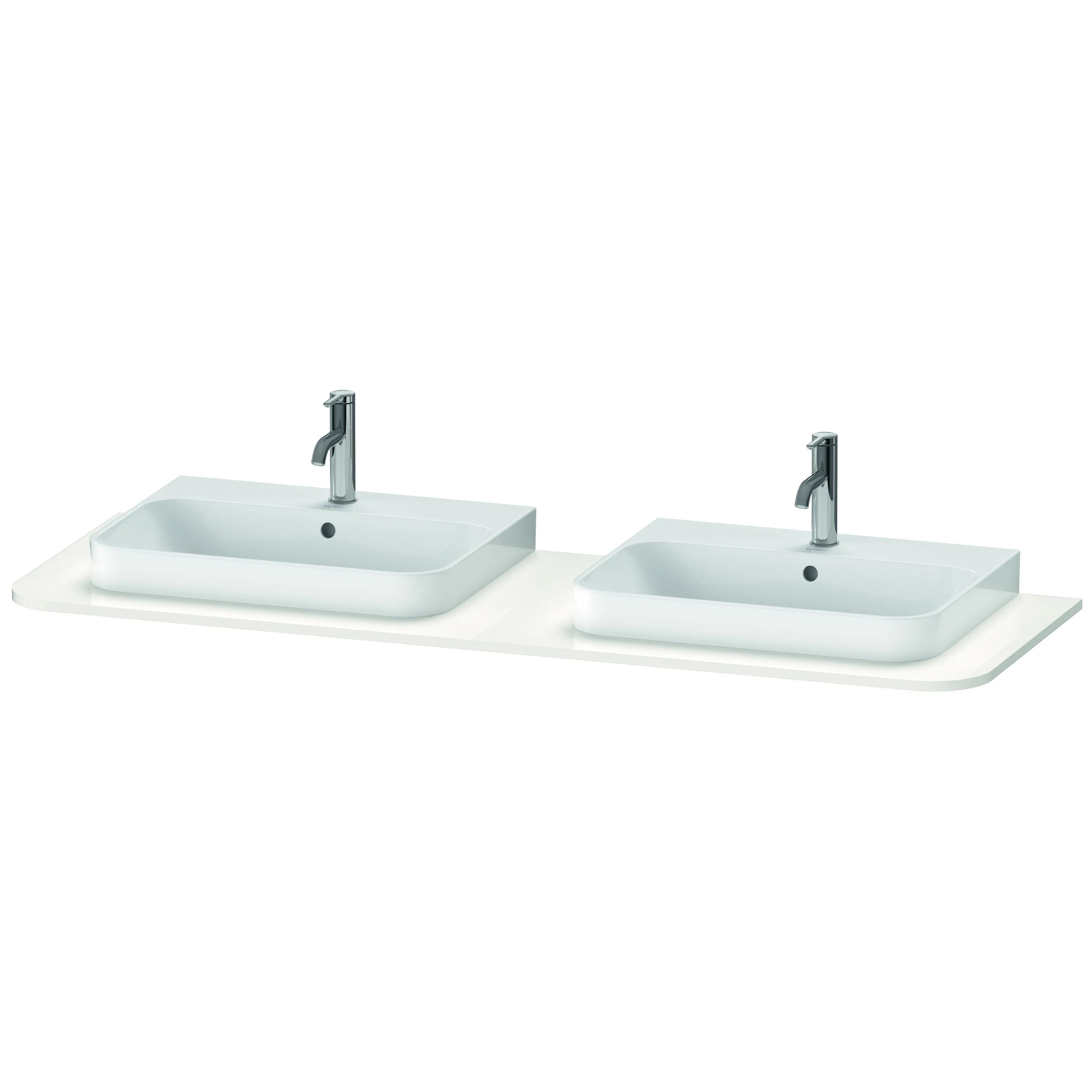 Duravit Konsole „Happy D.2 Plus“, links und rechts in Weiß Hochglanz