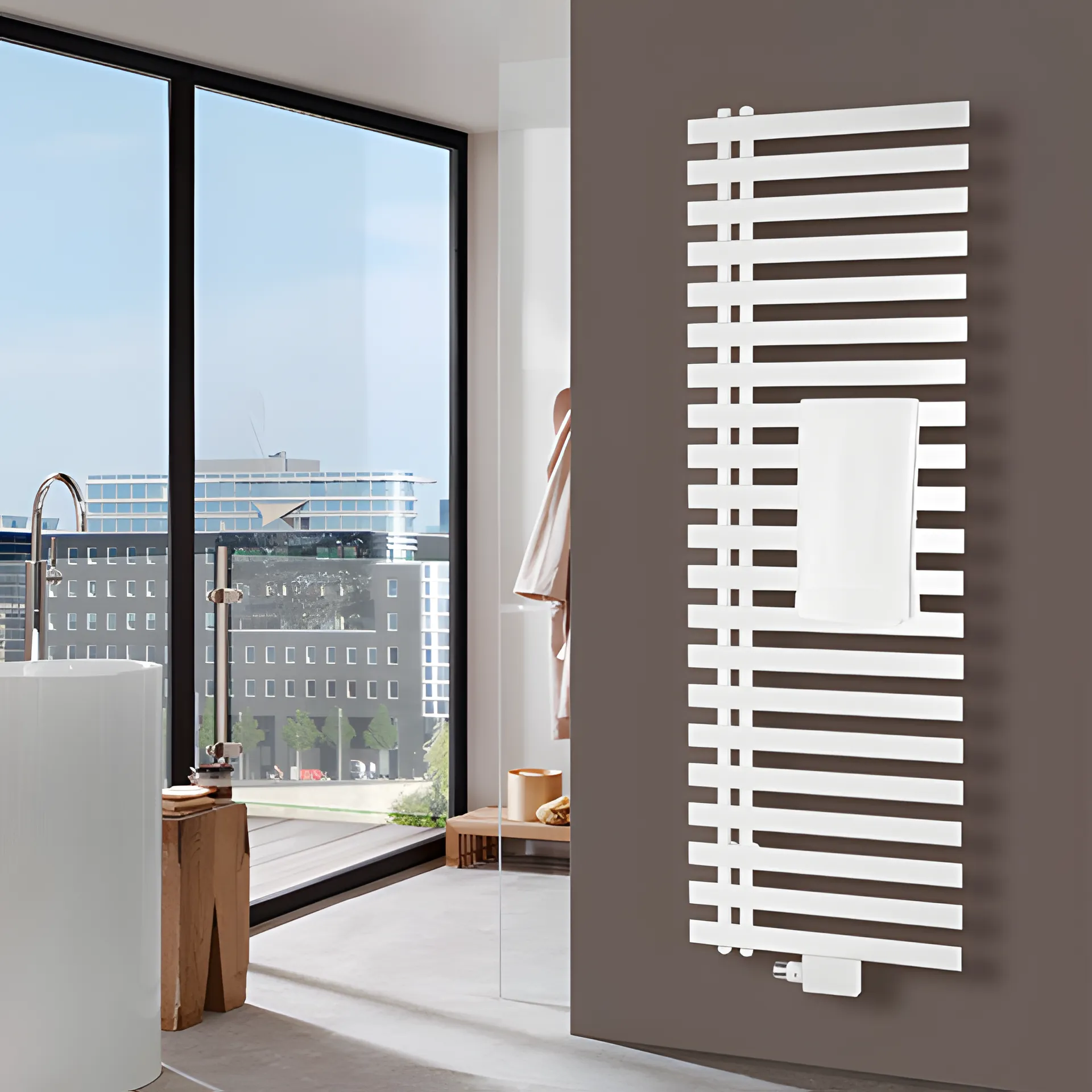 BEMM Design-Heizkörper Sammelrohre links „ChaCha ML“ 50 × 84,9 cm in Weiß (RAL 9016)