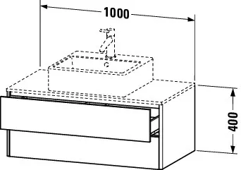 Duravit Waschtischunterschrank wandhängend „XSquare“ 100 × 40 × 54,8 cm Duravit Waschtischunterschrank wandhängend „XSquare“ 100 × 40 × 54,8 cm