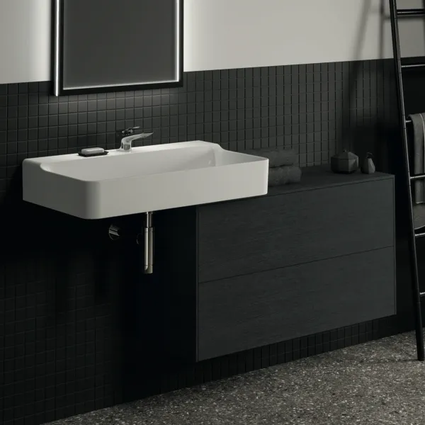 Ideal Standard Waschtischunterschrank „Conca“ 100,2 × 55 × 37,3 cm Eiche geflammt Furnier Ideal Standard Waschtischunterschrank „Conca“ 100,2 × 55 × 37,3 cm Eiche geflammt Furnier
