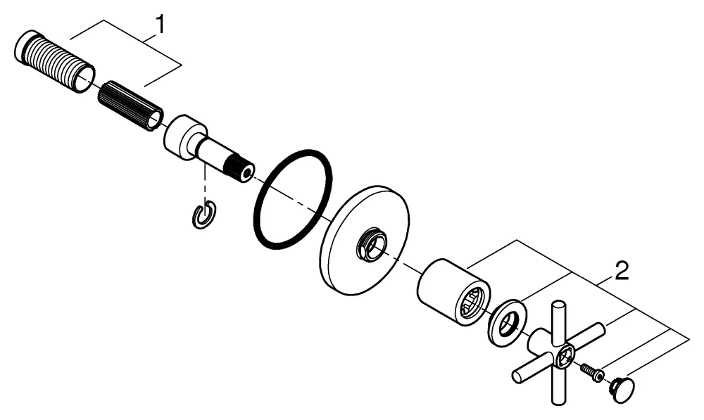 Grohe Atrio UP-Ventil Oberbau 29396, chrom Grohe Atrio UP-Ventil Oberbau 29396, chrom