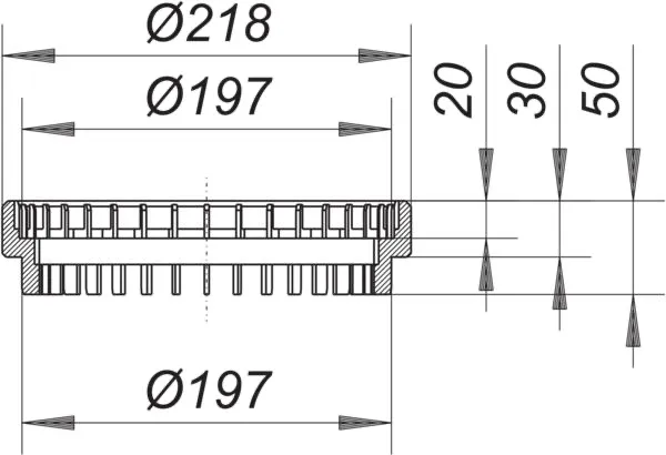Einlaufelement/Kiesfang zu 606/616/605/615