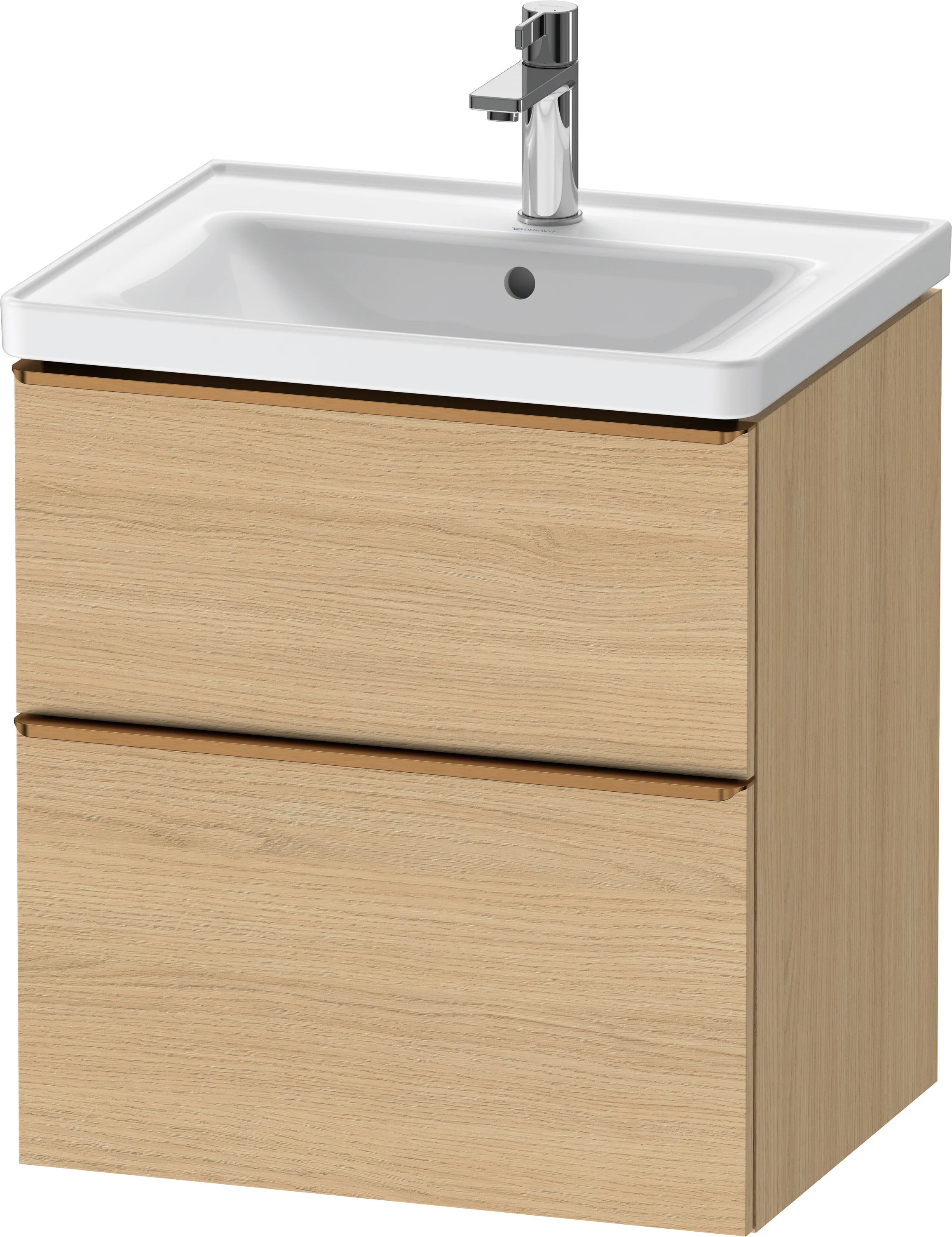 Duravit Waschtischunterschrank wandhängend „D-Neo“ 58,4 × 62,5 × 45,2 cm Eiche Natur